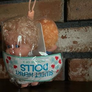 Vintage Sweet Heart Dolls 3 piece NWT McCory Corp 1980’s